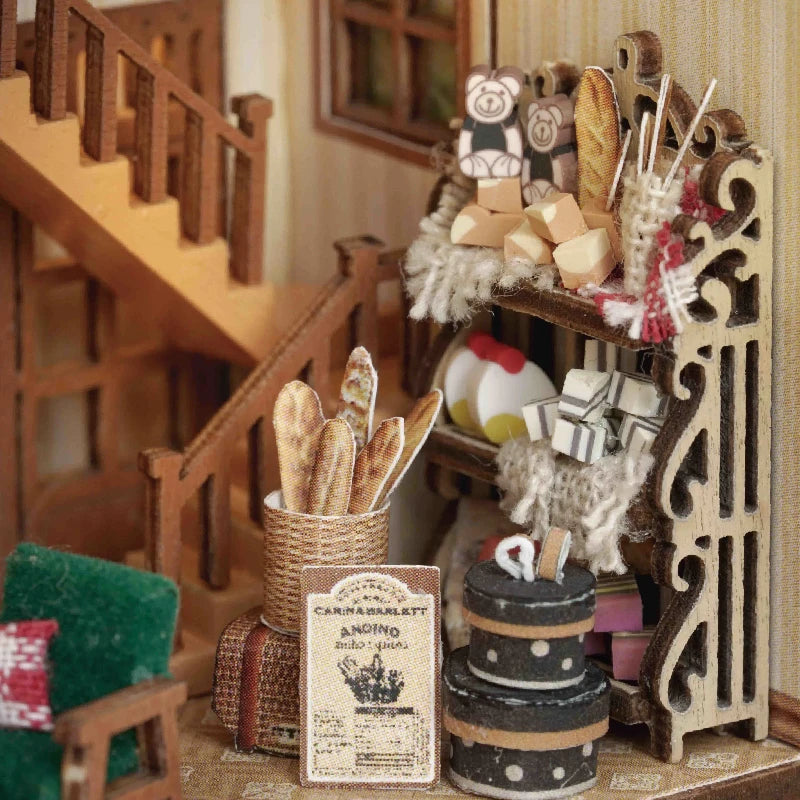 Mini Doll House DIY Small House 3D Puzzle Assembly Building Model Toys Home Bedroom Decoration With Furniture LED Lights Gifts