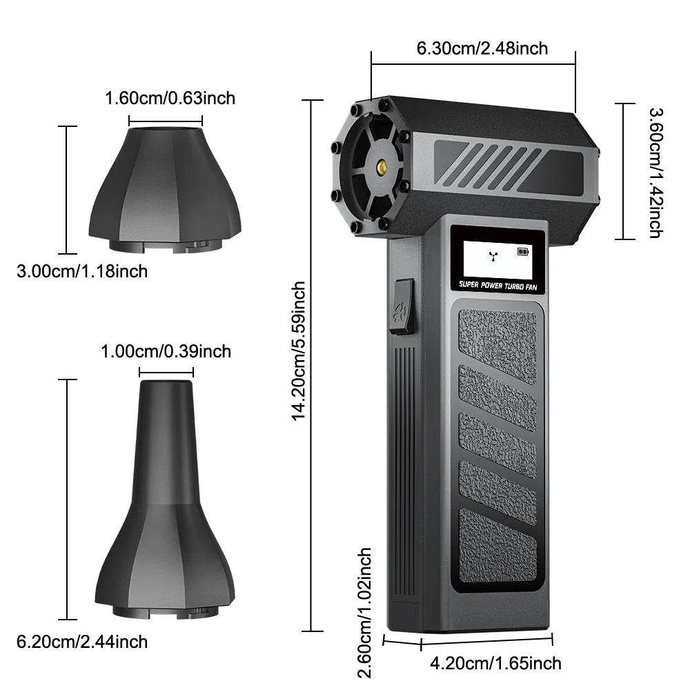 Blower Car Vacuum Cleaner Turbo Fan Violent Jet Fan Cleaning Blowing Tools Auto Dust Collector Portable Air Duster Hair Dryer