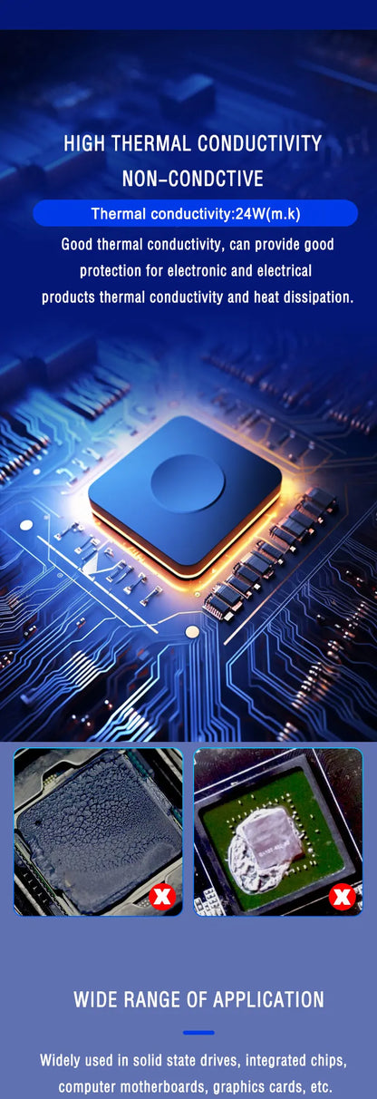 Upsiren 24W/mk 0.75/1.25/1.75mm GPU CPU Heatsink Cooling Conductive Silicone Pad High Quality Original Authentic Thermal Pad