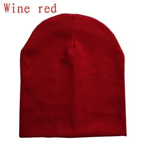 6M-3Y Baby Knitted Hat Scarf Set Solid Color Cotton Hip Hop Beanie Warm Toddler Cap for Boys Girls Spring Autumn Winter