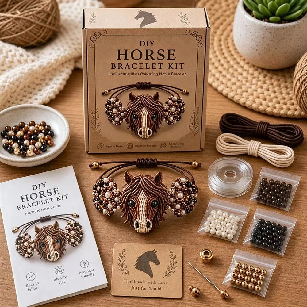 DIY Beaded Bracelet Making Kit,All in 1 Jewelry Making Set Beginner-Friendly Beaded Animal Making Kits,(Non Finished Products)