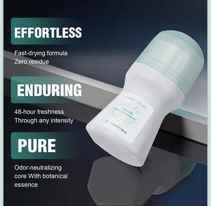 1 PC Flora Ruby Light Green Series Deodorant Roll On w omen's and men all-purpose   Deodorant Roll Aluminum Free easy to carry a