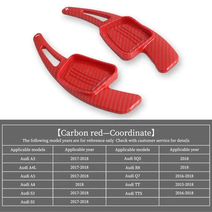 For Audi A3 A4L A5 A8 S3 S5 SQ5 Q7 R8 TT TTS Auto Steering Wheel Rear Shift Paddle Car Shift Equipment Semi Automatic Clutch Red