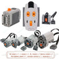 MOC Power Functions M/L/XL Motor Battery Box IR Remote Receiver for RC Car Robot Model Building Blocks Technical Modified Parts