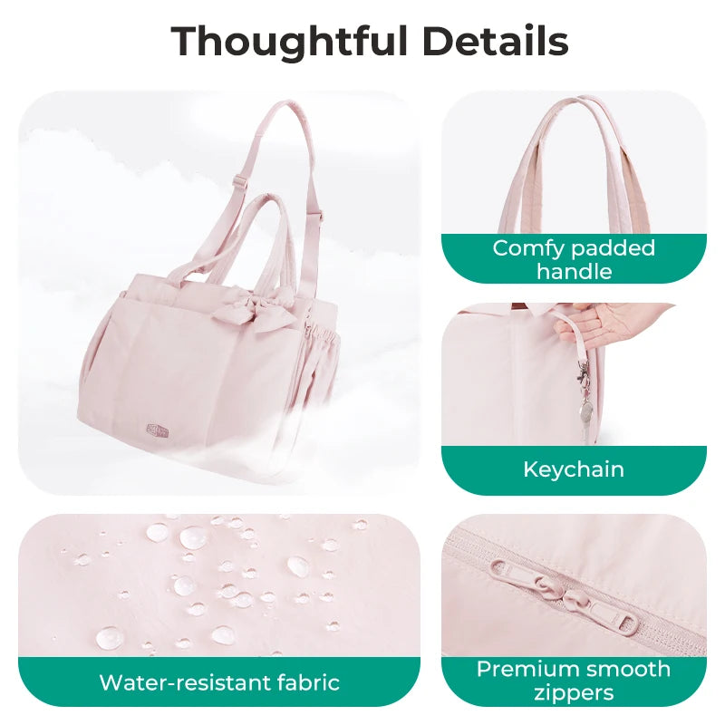 BAGSMART Large Capacity Tote Bag for Women Versatile Commuting Handbag Messenger Multiple Pockets Shoulder Sport Bag