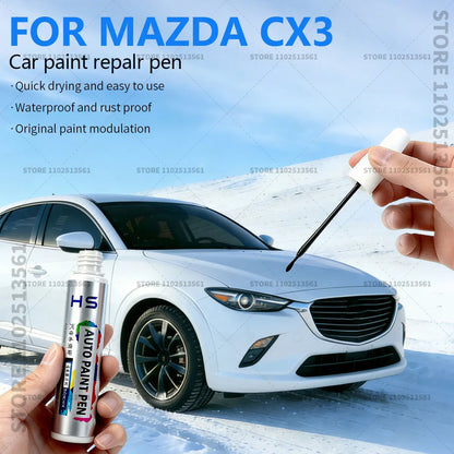 For Mazda CX3 Paint Repair Pen Touch Up Scratch Remover DIY Car Accessories White 34K Blue 42M 	41B Black 16W 38A Gold Gray 46G