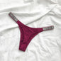 Low Waist Sexy Women Thongs Panties Rhinestones letter Diamonds G String Sports Thong Shorts Briefs T-back Fitness Size S-XL