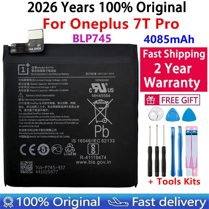 Original Battery For Oneplus one 1+ For OnePlus 1 2 3 1+3 One Plus Nord 2 N10 X 3 3T 5 5T 6 6T 7 7T 8 8T 9 9R Pro Plus Batteries