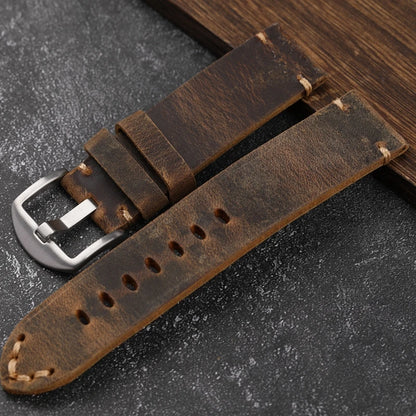 Handmade First Layer Cowhide Leather Watchband 20 22 23 24 26MM Brown Padded Leather Strap For PAM111 441 Soft Men's Bracelet
