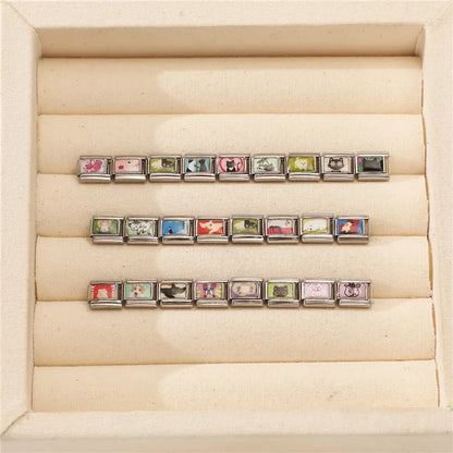 Y2K Cute Funny Sofa Cats Dogs Italian Charm Fit 9mm Stainless Steel Women DIY Bracelet Drop Shipping Fashion Jewelry Wholesale