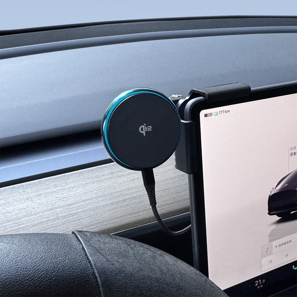 Car Phone Mount Holder 15W and 25W Qi2.2 Magnetic Wireless Charger Compatible with MagSafe for Tesla Model Y 3 JUNIPER 2026