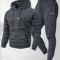 The 2026 new men's two-piece casual long-sleeved hooded sports shirt and sports pants set is suitable for wearing in autumn
