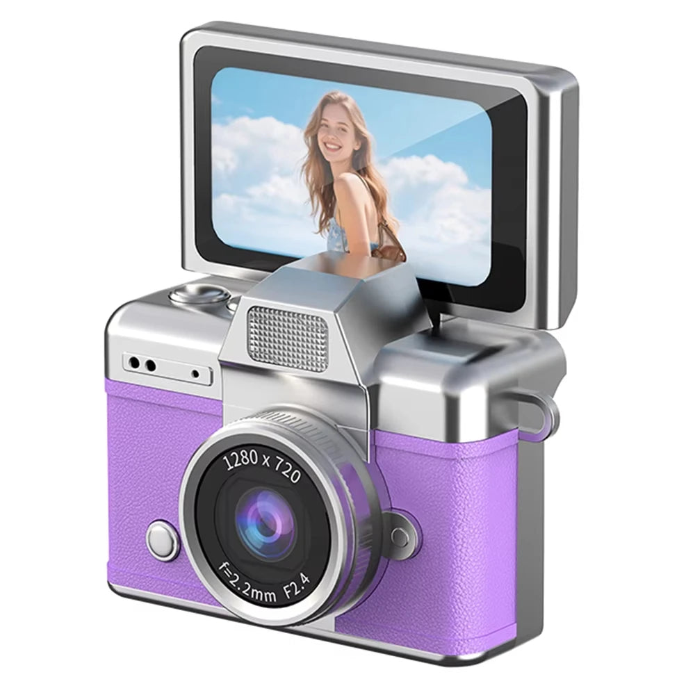LK027 Keychain Thumb Mini Digital Camera 1.47 Inch Flip Screen Retro HD CCD Small Camcorder Video Recorder