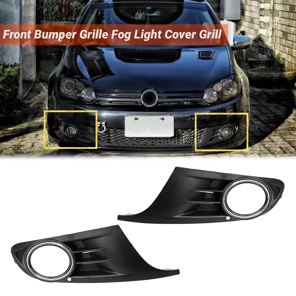 Car Front Bumper Grille Fog Light Cover Grill Left & Right For VW Golf MK6 Variant Cabriolet 2009-2013 5K0853665 5K0853666