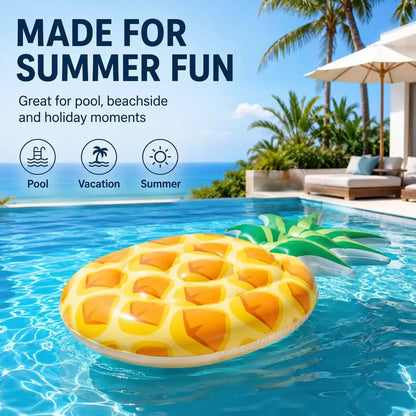 INTEX Pineapple Inflatable Pool Float 216 x 124 cm Large Tropical Swimming Pool Lounger for Summer Water Fun