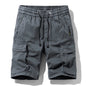 Men Summer New Multi Pockets Cotton Cargo Shorts Men Fashion Solid Quick Dry Joggers Shorts Pants Outdoor Breathable Shorts Male