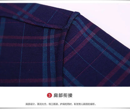 2025Men's Casual Warm Shirts Autumn Winter Long Sleeve Plaid Shirt Thick Warm Tops Men High Quality Soft Large Size Shirt Camisa