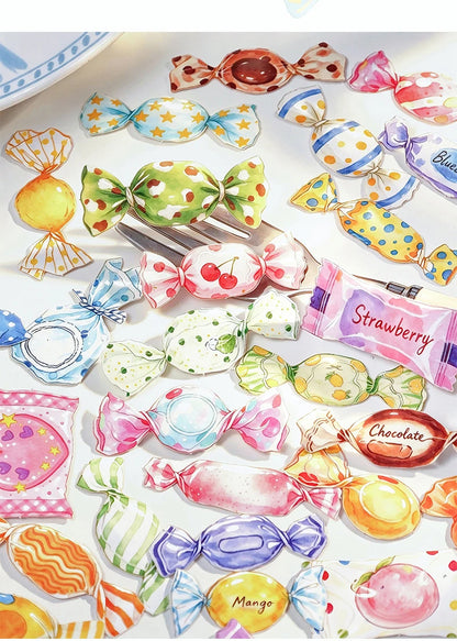 Candy Shaped Sticker Pack, Sweet Style Stickers for Junk Journal Decoration, Decorative Stickers for Water Cups, Photo Frames