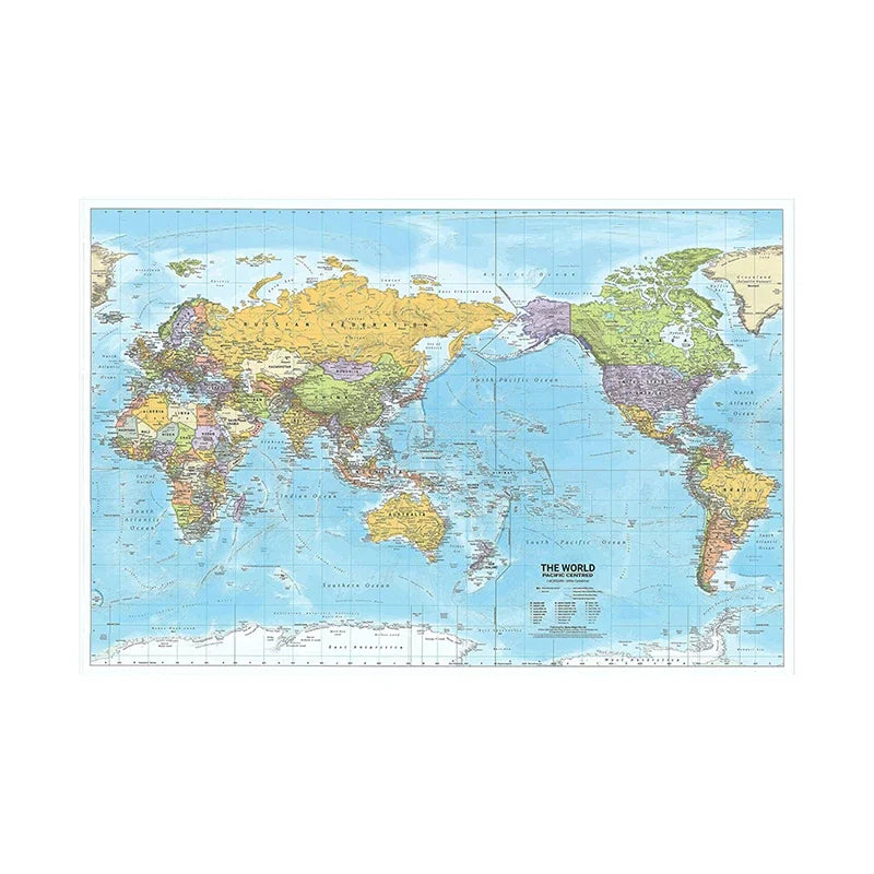 World Map 2012 Fabric Large Poster Print Wall Hanging Art  Background Chart Decor Travel Supplies in English Multi Size