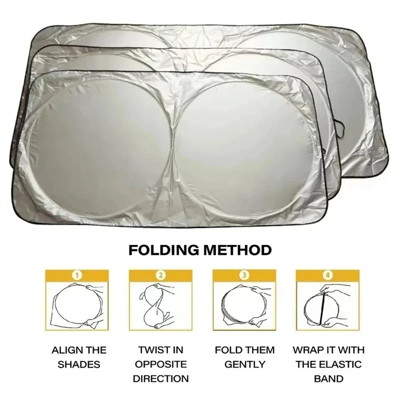 Car Windshield Sun Shade Car Sunshade Cover Visor Protector Interior Anti UV Sun Windscreen Folding Parasol Auto Accessories