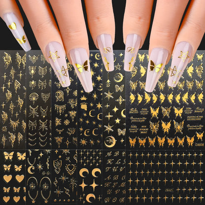 12pcs/set Cute Cartoon Dog/Cat Nail Art Stickers 3D Graffiti Black Cat Dog  Nail Decals 8*10cm Self-Adhesive Cartoon Nail Art Su
