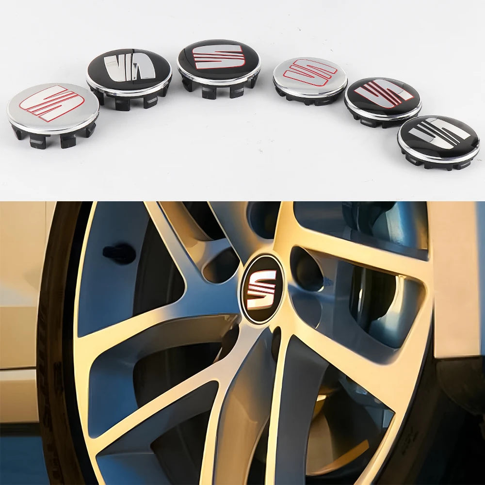 4Pcs 55/56/63mm Car Wheel Tire Center Emblem Cover Hub Caps Sticker for seat cupra Ateca Leon 6f 6j FR Mk2 Mk3 5f 1p lbiza Exeo