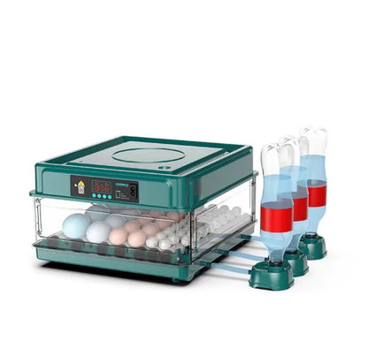 220V Mini Digital Egg Incubator with Auto Egg Turning, Low Noise Fan & Heat Insulation Cover for Chicken Duck Quail Pigeon Bird Eggs, Farm & Educational Hatching Machine