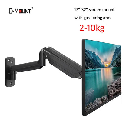 D-MOUNT DW150 Gas Spring 13"-32" TV Wall Mount 2-9KG LCD Monitor Holder  Lifting Swivel Stretch Stands Long Arm 75x75 100x100
