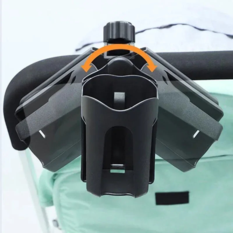 Baby Stroller Water Cup Holder with Mobile Phone Holderbottle 360 Degree Rotation Carbicycle Universal Water Bottle Holder