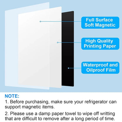 A4 Size Dry Erase White Board for  Fridge Sticker Magnetic  Whiteboard,Portable 11.8"x8.2" Planner for Refrigerator