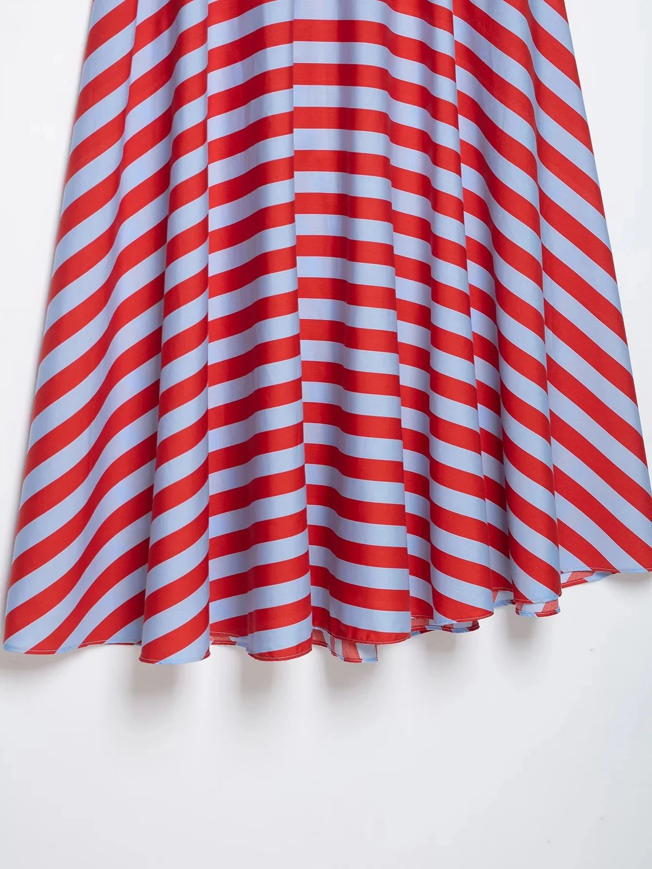 KONDALA Holiday Casual Chic Women Long Skirt Striped Zipper A-Line Draped Skirt Fashion 2026 Summer Fall Night Out Party Skirt