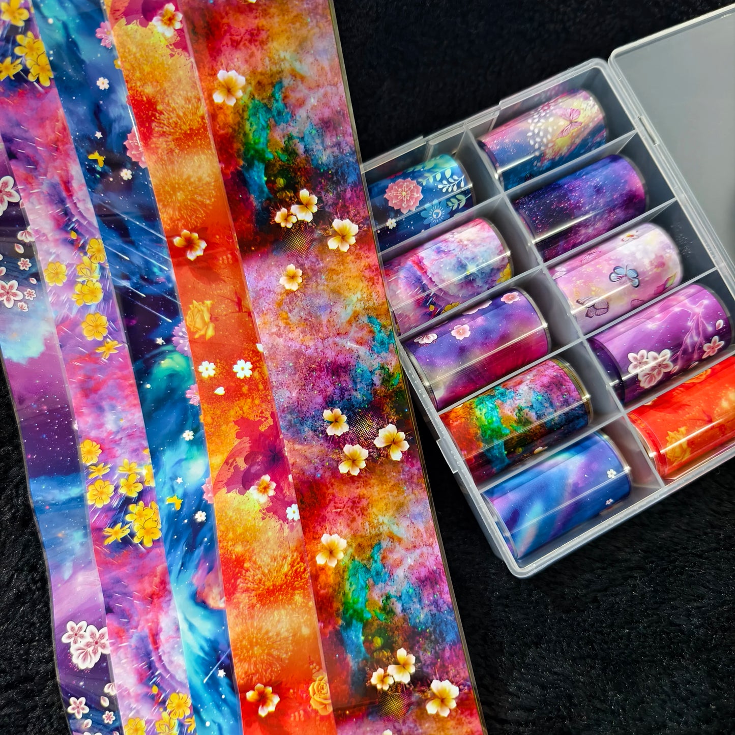 10Rolls Halloween  Flower Plaid Angel Marble  Bow Nail Foils Transfer Paper  Nail Art Stickers   Decal  Nails Decoration