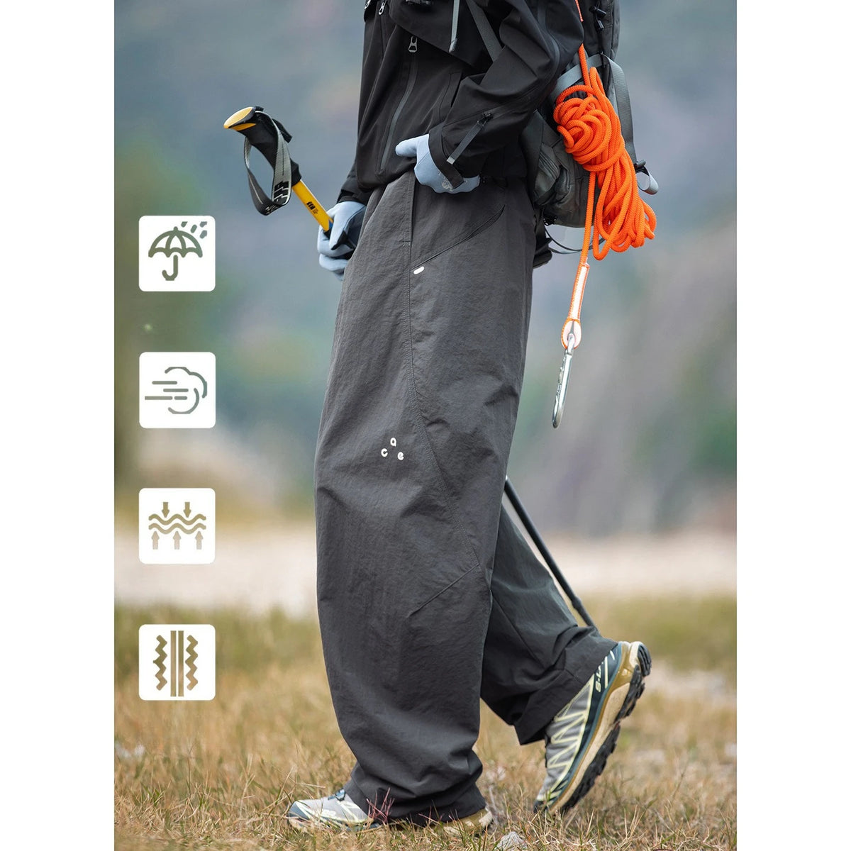 TFETTERS 2026 Spring New Arrival Outdoor Cargo Pants Man Water Repellent Windproof Oversized Curved Blade Techwear Trousers Men