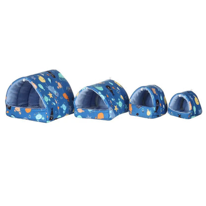 Soft Rabbit Colorful Squirrel Mini Cage Winter Hamster House Guinea Pig Nest Small Animal Sleeping Bed Warm Mat