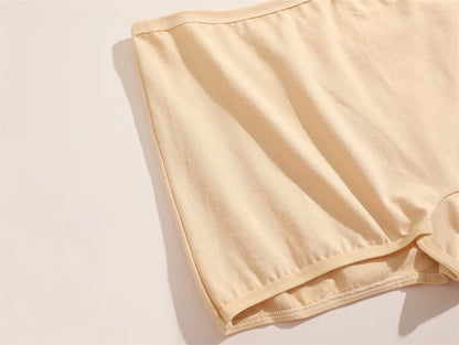 FINETOO 3PCS Women's Cotton Boyshort Panties Breathable Low Waist Solid Colors Underwear Female Casual Sports Boxers Underpants