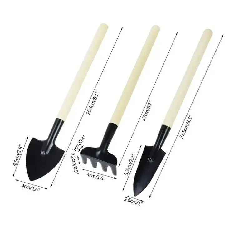 3Pcs Mini Garden Tools Set for Indoor Plants Cactus Vegetables Digging Weeding Flower Pot Small Plants Gardening Kit