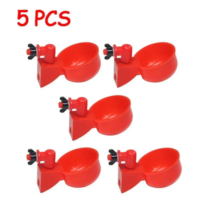 5-50Pcs Automatic Chicken Waterer Bird Feeder Poultry Farm Drinking Bowl for Chicken Duck Goose Drinking Water Farm Supplies