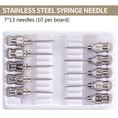 1ml-10ml Veterinary Automatic Continuous Syringe Adjustable Vaccine Injection 10pcs Needle for Livestock Pig Cow Sheep Chicken