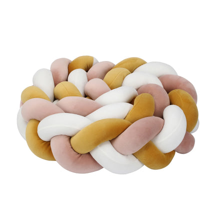 1-4M Baby Bumper Bed Braid Knot Pillow Cushion Bumper for Infant Crib Protector Cot Bumper Room Decor Crib Bedding Braid Set