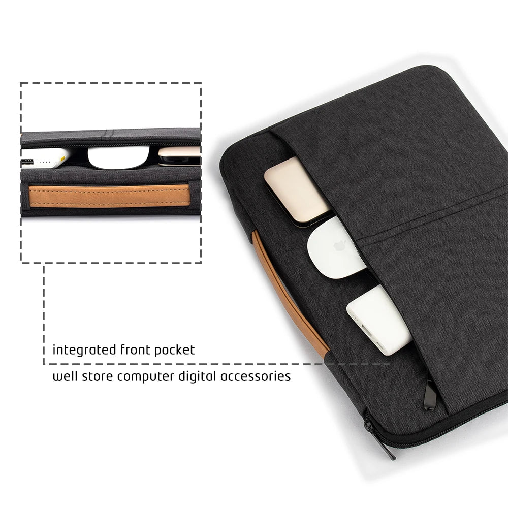 Laptop Sleeve Bag 14 15.6 Inch Notebook Pouch For Macbook HP Dell Acer Shockproof Computer Briefcase Travel Business Men Case