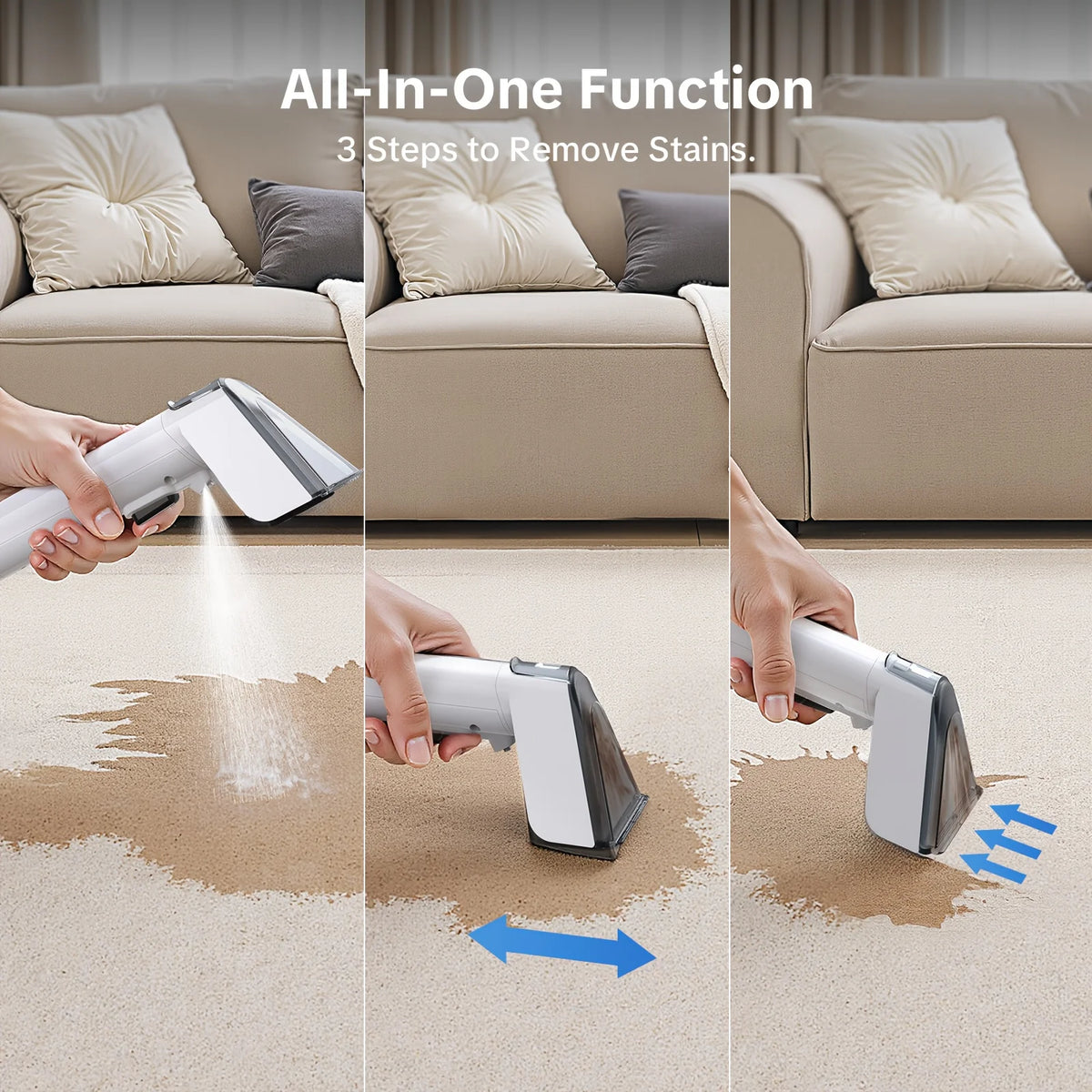 Lubluelu V8 Instant Heated Function Carpet Cleaner Machine 15Kpa Powerful Suction Hot Water Upgrade Portable Carpet Cleaning Machines for Pet Stains with Cleaning Tools & Self-Cleaning for Car/Couch/Rug/Spot