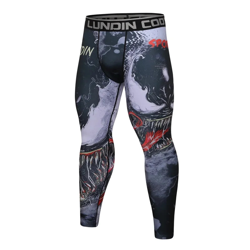 New Men Sports Jiu Jitsu BJJ Suit Gym Fitness Compression Clothes Running Jogging Sport Wear Exercise Workout Rashguard Tights