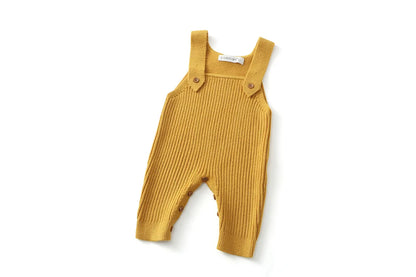 MILANCEL New Spring Baby Overall 3M-6Y Solid Color Infant Girls Knit Rompers 6 Colors Versatile Children Suspenders Jumpsuit
