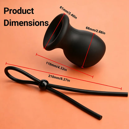 Testicle Scrotum Ball Stretcher,Liquid Silicone Penis Weight,Cock Rings,Metal Cockring,Ejaculation Delay Sex Toys for Men