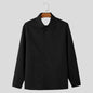 INCERUN Fashion New Men's Tops Backless Bow Design Shirt Sexy Casual Male Solid Comfortable Long Sleeved Lapel Blouse S-5XL 2025