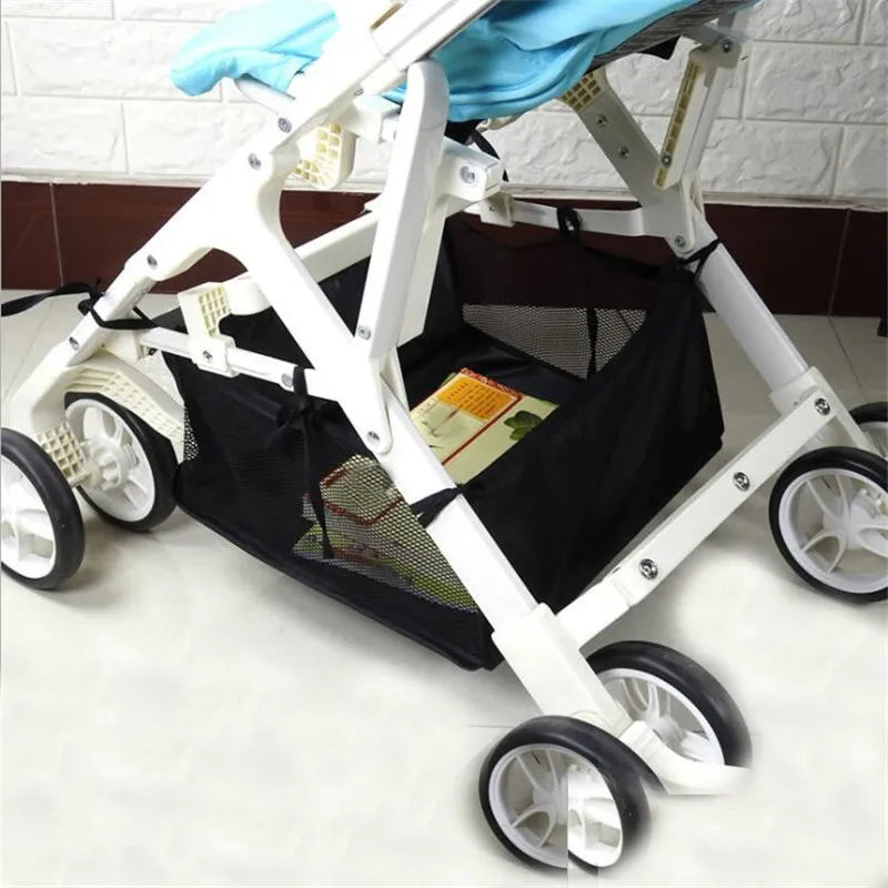 Baby Stroller Basket Storage Portable Pram Newborn Stroller Basket Useful Basket Stroller Accessories