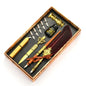 Sprinkling Gold Vintage Feather Pen Set Luxury Fountain Pen Ink Bottle Calligraphy Writing Dip Pen Nib Quill Birthday Gift Box