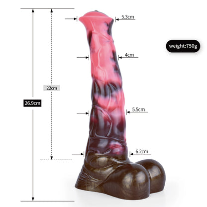 FAAK Silicone Long Penis Fantasy Knot Horse Dildo With Sucker Sex Toys For Women Anal Plug Female Masturbator Adult Games