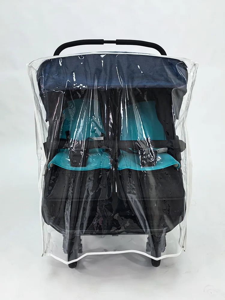 Twin Stroller Rain Cover Windshield Double Front Stroller Universal Rainproof Warm Cover Cart Raincoat Baby Stroller Accessories