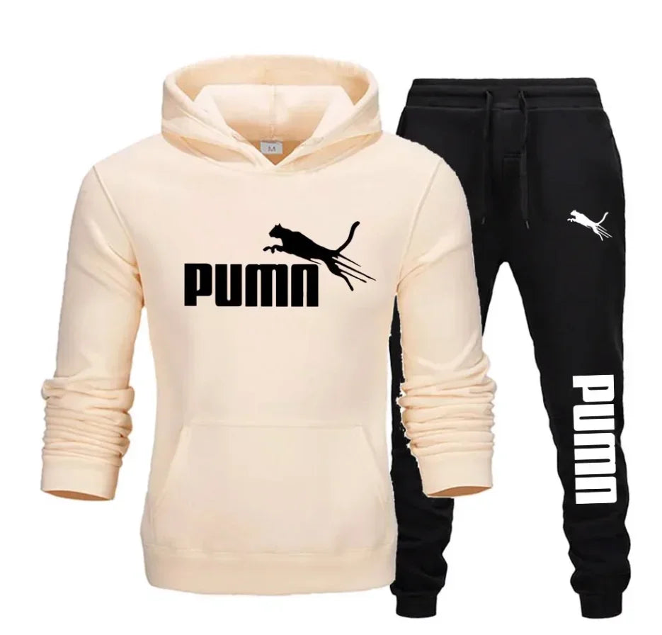 2026 Ne w Autumn and Winter Men's Pullover Hoodie and Pants Two-Piece Set Fashionable Trendy Fitness Casual Sportswear